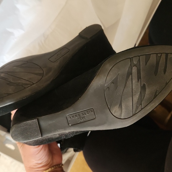 Anne Klein wide calf suede Wedge knee high boots In Box - Picture 6 of 16